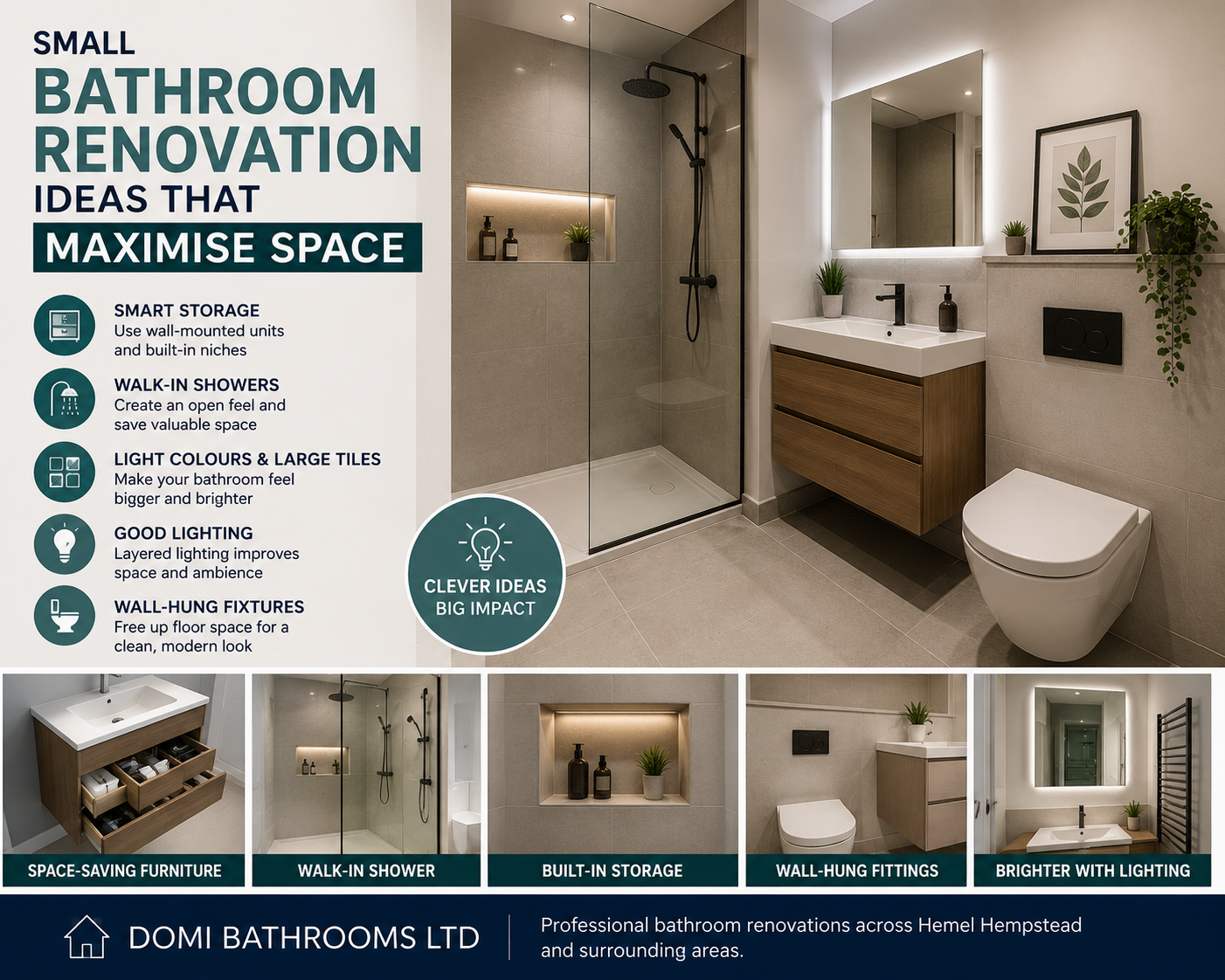 Small Bathroom Renovation Ideas That Maximise Space